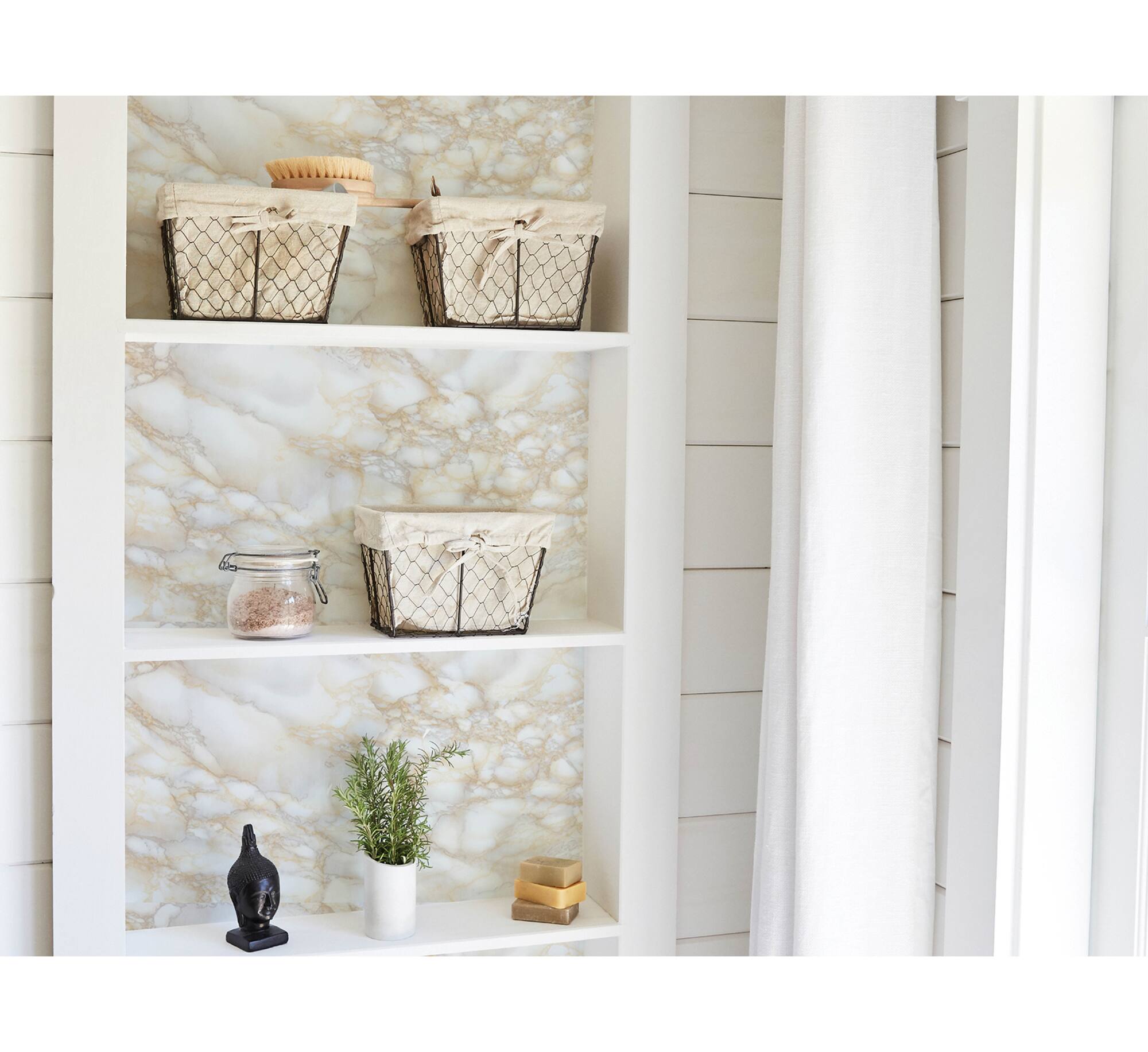 Fablon Grey Beige Carrara Adhesive Film